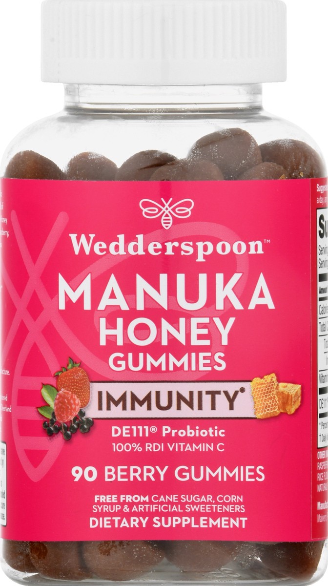 slide 6 of 9, Wedderspoon Immunity Manuka Gummies Berry, 90 ct