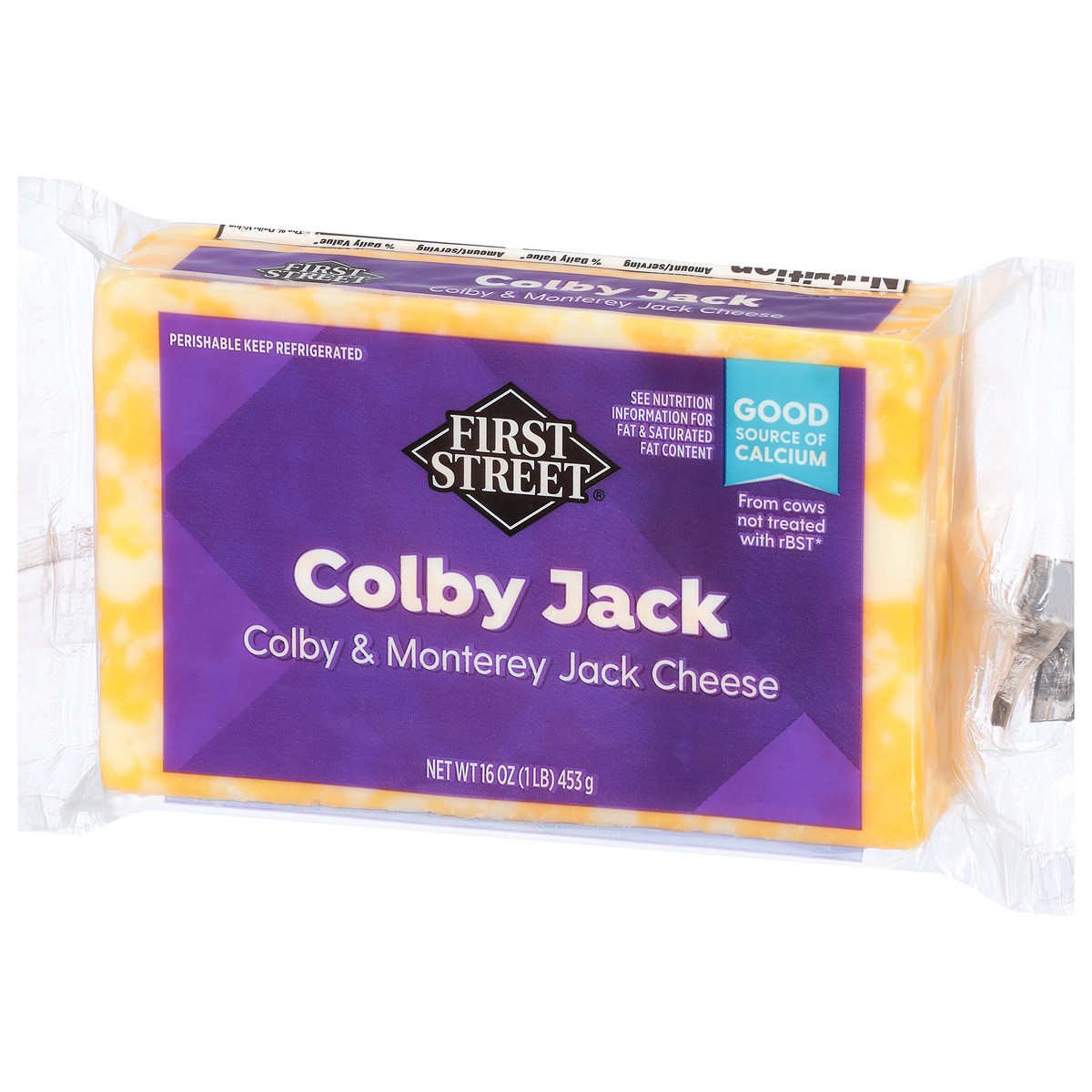 slide 4 of 4, First Street Colby Monterey Jack Cheese, 16 oz