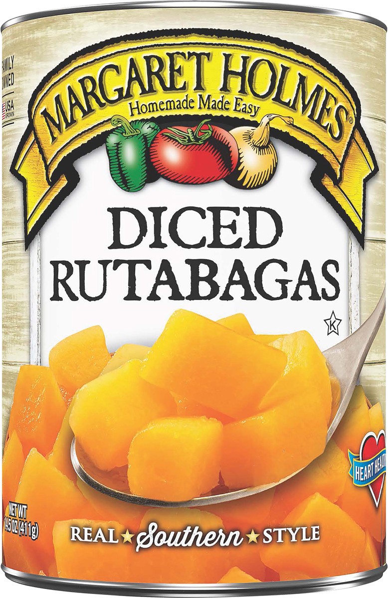 slide 9 of 9, Margaret Holmes Diced Rutabagas, 14.5 oz