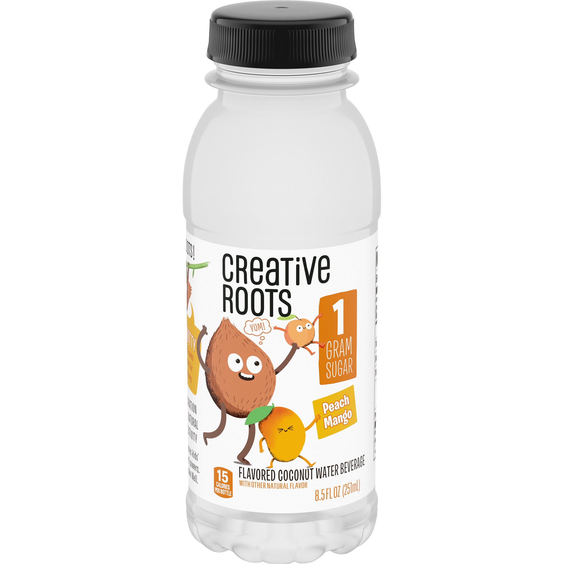 slide 1 of 13, Creative Roots Peach Mango Naturally Flavored Coconut Water Beverage, 8.5 fl oz Bottle, 8.50 fl oz