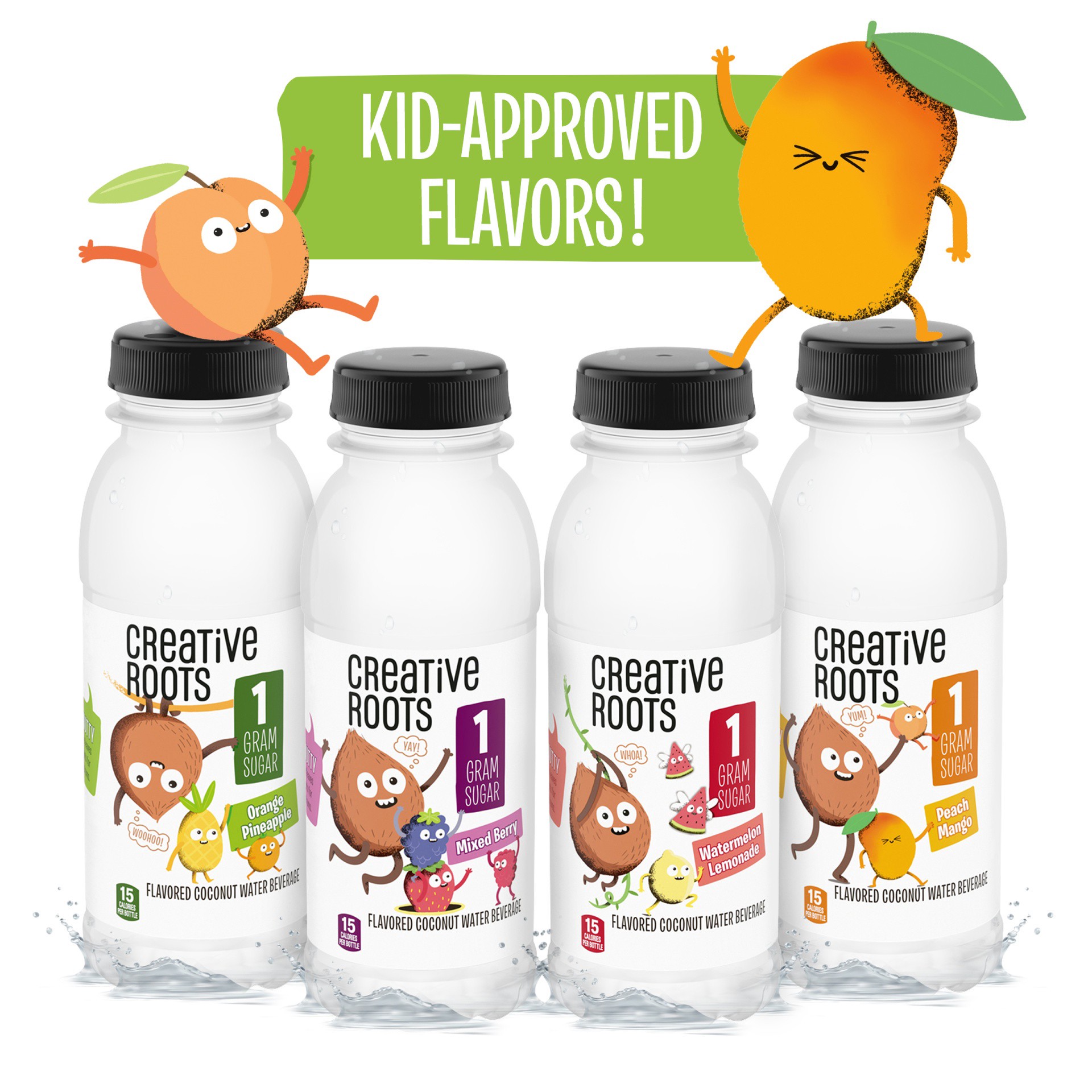 slide 4 of 13, Creative Roots Peach Mango Naturally Flavored Coconut Water Beverage, 8.5 fl oz Bottle, 8.50 fl oz