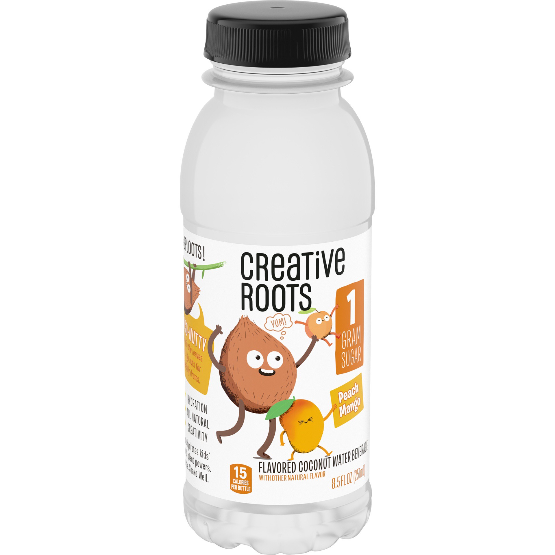 slide 7 of 13, Creative Roots Peach Mango Naturally Flavored Coconut Water Beverage, 8.5 fl oz Bottle, 8.50 fl oz