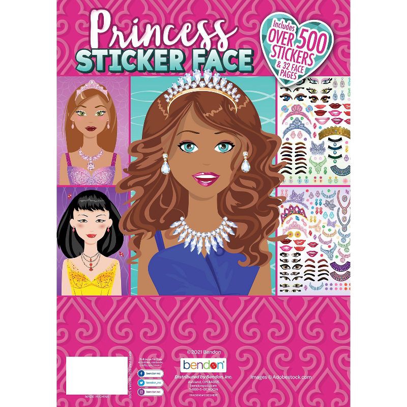 slide 2 of 8, Bendon Pretty Princess Sticker Create A Face, 1 ct