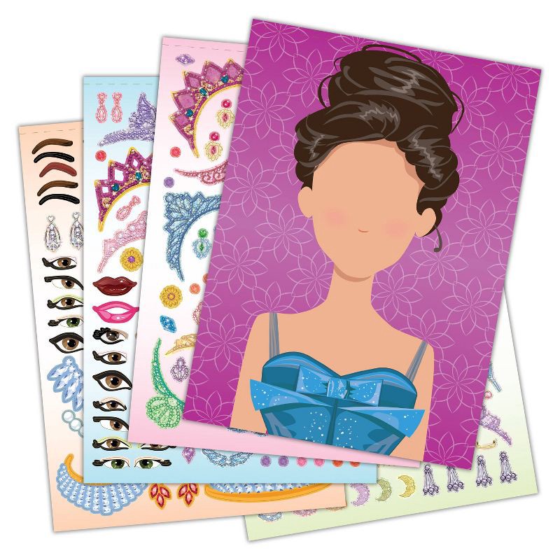 slide 3 of 8, Bendon Pretty Princess Sticker Create A Face, 1 ct