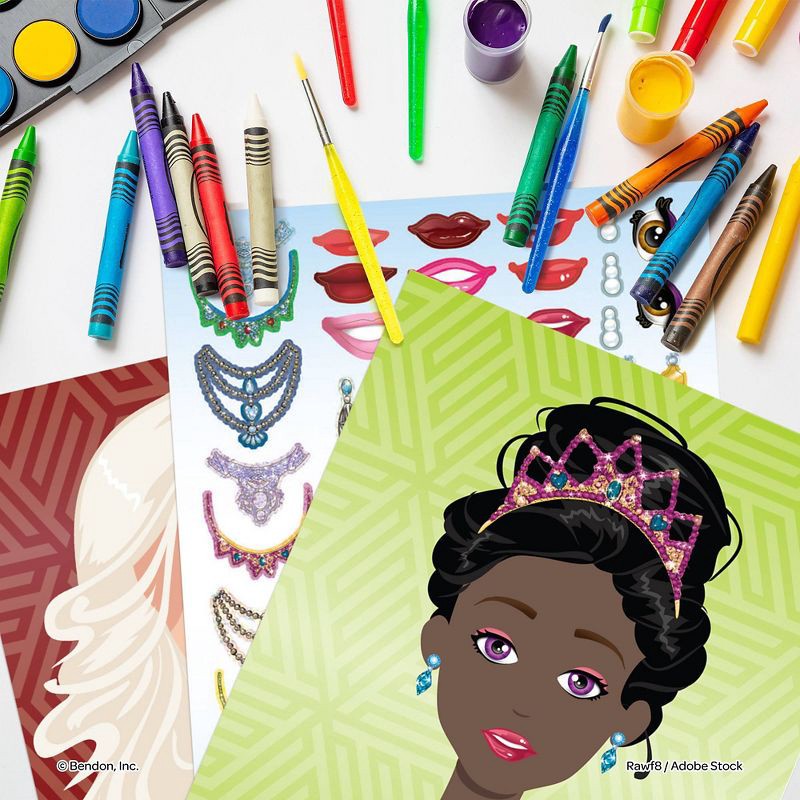 slide 8 of 8, Bendon Pretty Princess Sticker Create A Face, 1 ct