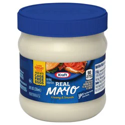 Kraft Real Mayo Creamy & Smooth Mayonnaise, 8 fl oz Jar