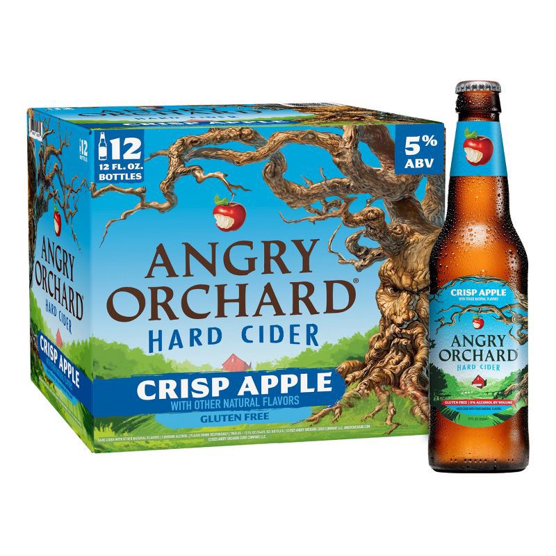 slide 1 of 8, Angry Orchard Crisp Apple Hard Cider - 12pk/12 fl oz Bottles, 12 ct; 12 fl oz