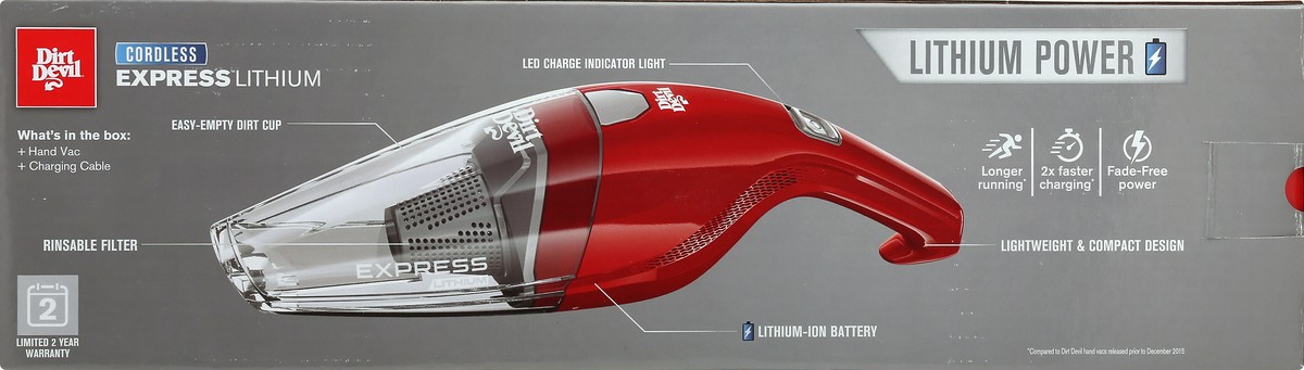 slide 3 of 9, Dirt Devil Express Lithium Cordless Handheld Vacuum 1 ea, 1 ct