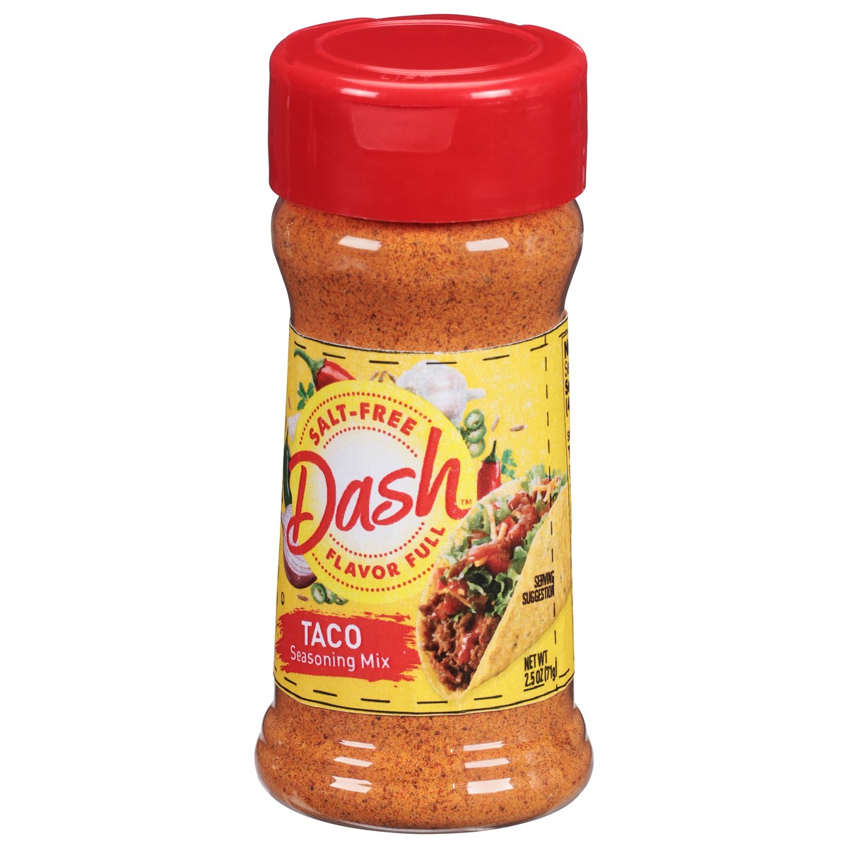 slide 7 of 9, Dash Salt-Free Taco Seasoning Mix 2.5 oz, 2.5 oz