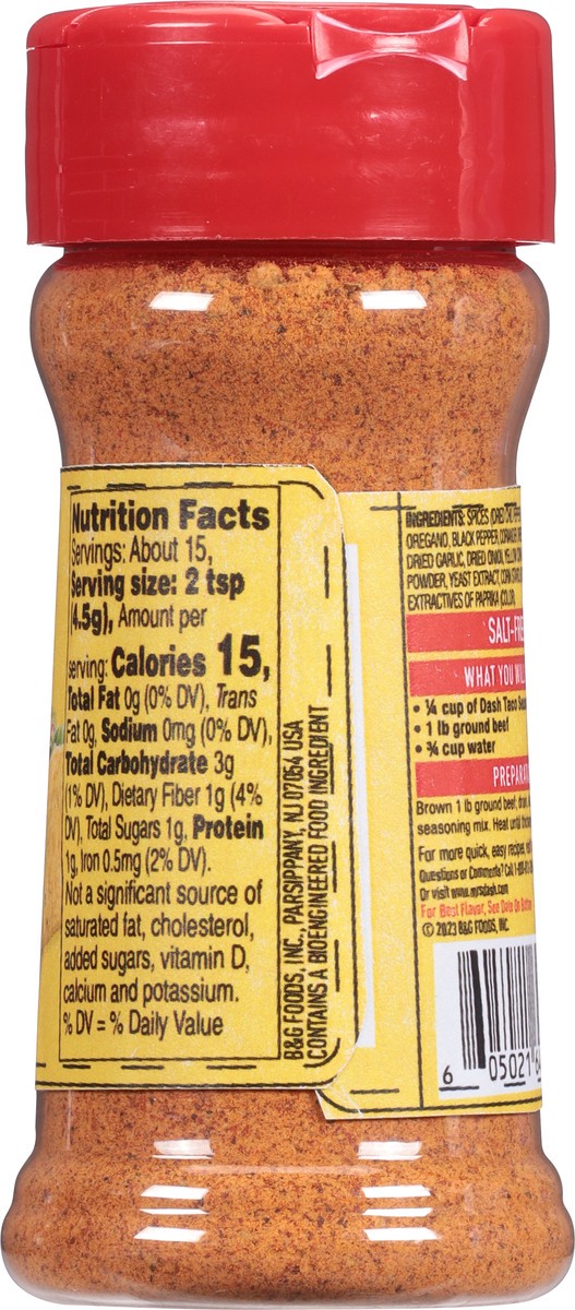 slide 6 of 9, Dash Salt-Free Taco Seasoning Mix 2.5 oz, 2.5 oz