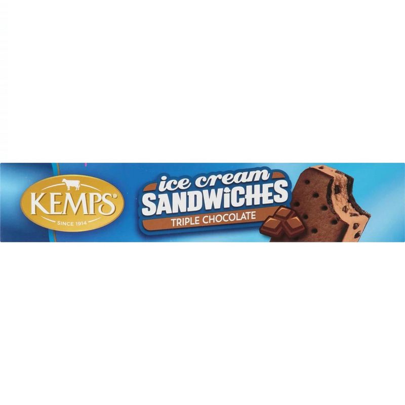 slide 3 of 4, Kemps Triple Chocolate Ice Cream Sandwiches - 12pk, 12 ct