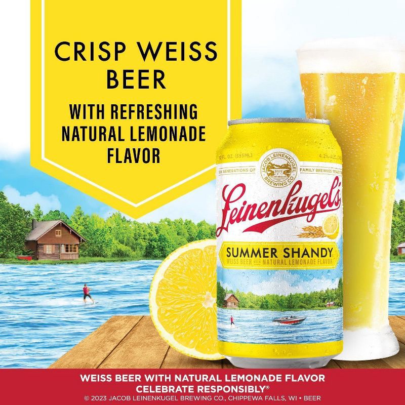 slide 3 of 10, Leinenkugel's Summer Shandy Beer - 12pk/144 fl oz Cans, 12 ct; 144 fl oz