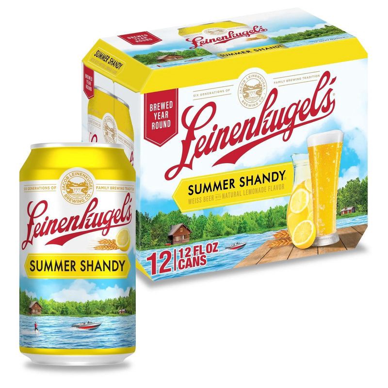 slide 1 of 10, Leinenkugel's Summer Shandy Beer - 12pk/144 fl oz Cans, 12 ct; 144 fl oz