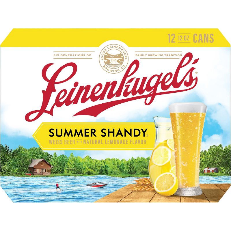 slide 8 of 10, Leinenkugel's Summer Shady Seasonal Beer - 12pk/144 fl oz Cans, 12 ct; 144 fl oz