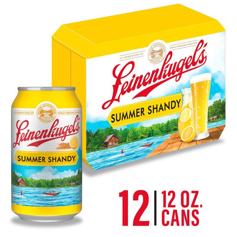 slide 1 of 10, Leinenkugel's Summer Shady Seasonal Beer - 12pk/144 fl oz Cans, 12 ct; 144 fl oz