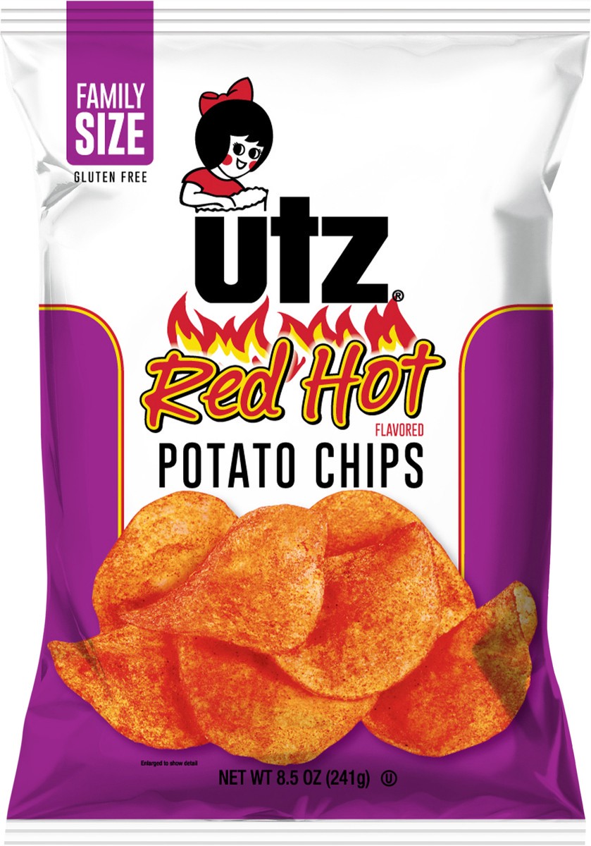 slide 12 of 12, Utz 8.5 oz Utz Red Hot Potato Chips, 8.5 oz