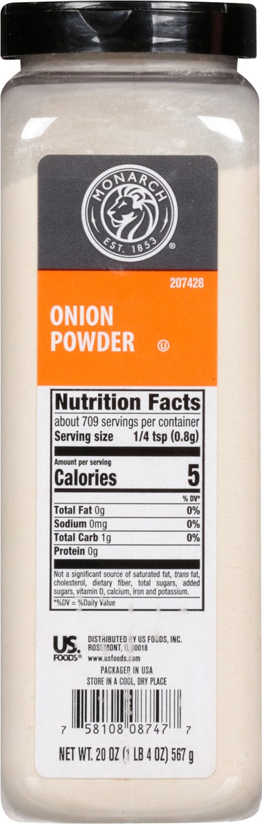 slide 2 of 12, Monarch Powder Onion - 20 oz, 20 oz