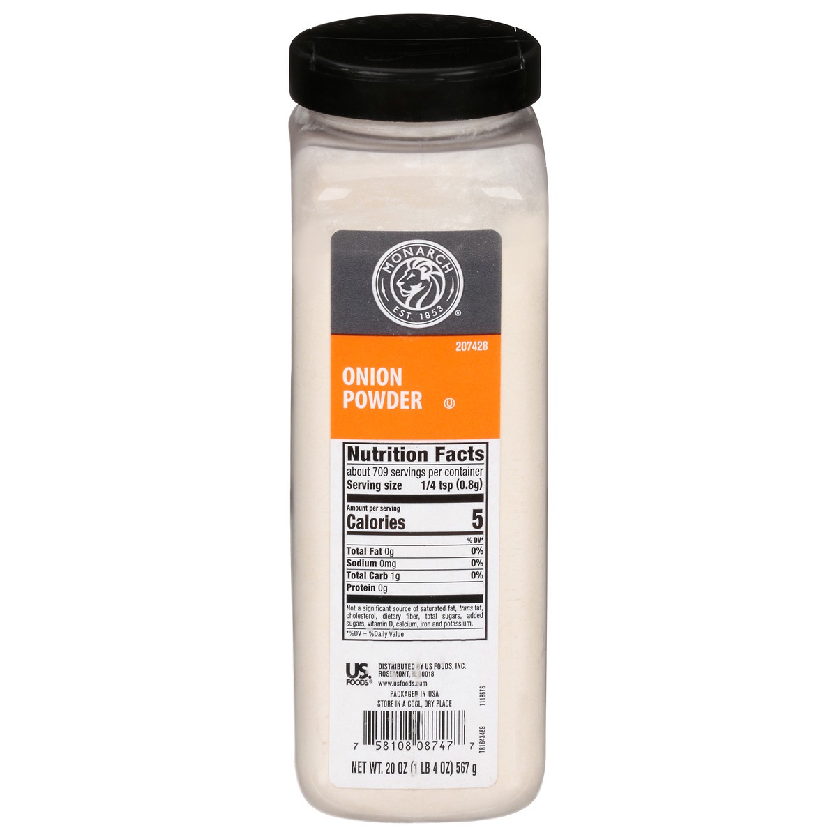 slide 1 of 12, Monarch Powder Onion - 20 oz, 20 oz