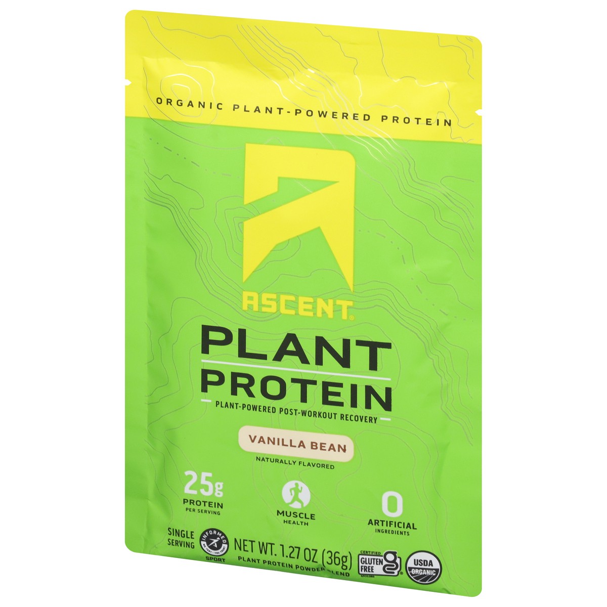 slide 3 of 14, Ascent Organic Vanilla Bean Plant Protein Powder Blend 1.27 oz, 1.27 oz