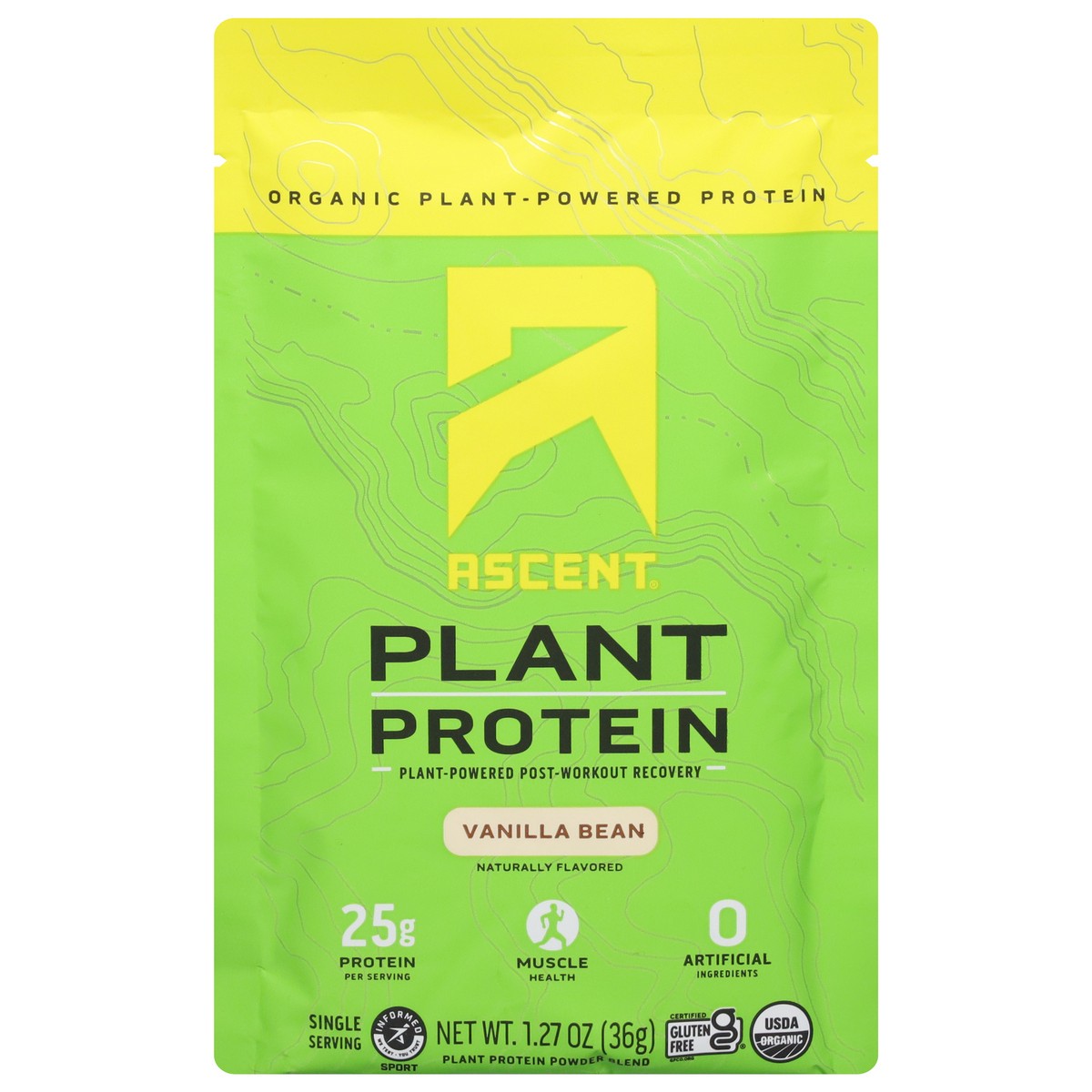 slide 14 of 14, Ascent Organic Vanilla Bean Plant Protein Powder Blend 1.27 oz, 1.27 oz