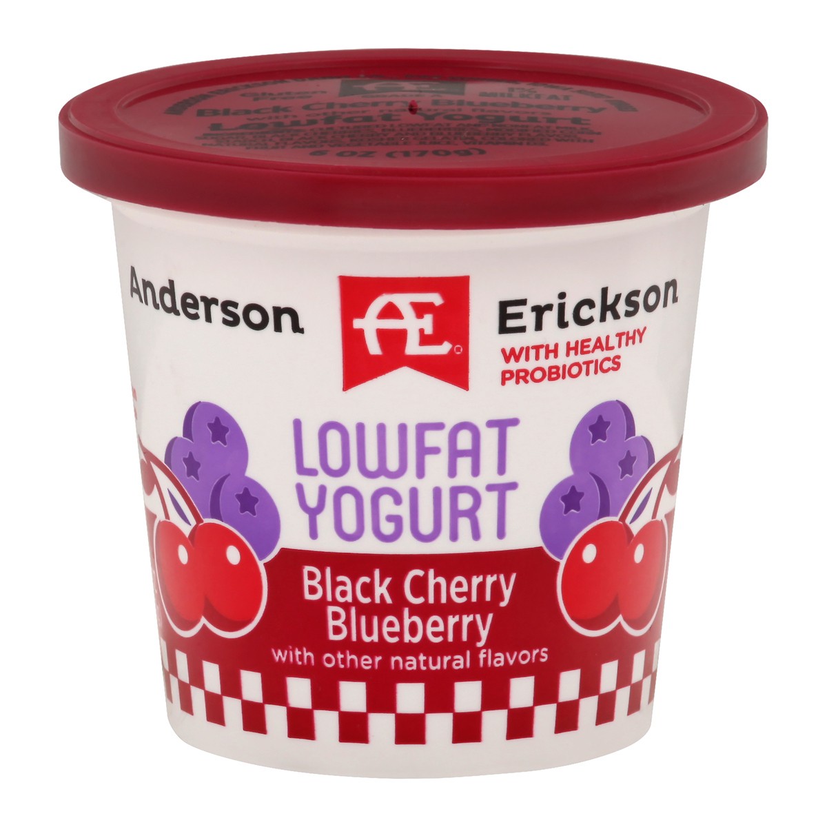 slide 1 of 8, Anderson Erickson Dairy Lowfat Black Cherry Blueberry, 6 oz