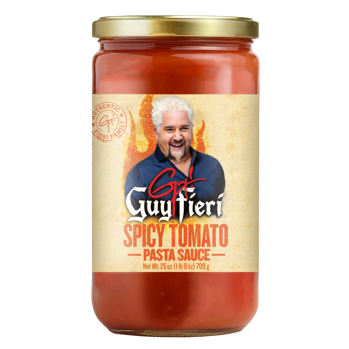 slide 1 of 1, Guy Fieri Spicy Tomato Sauce, 25 oz