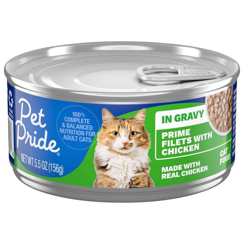 slide 3 of 4, Pet Pride Prime Filets With Chicken In Gravy, 5.5 oz