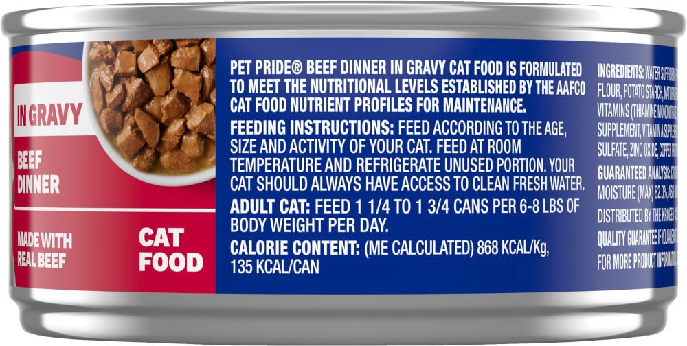 slide 3 of 4, Pet Pride Shredded Beef Gravy Dinner, 5.5 oz