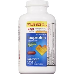 slide 1 of 1, CVS Health Ibuprofen Caplets Value Size, 50 ct; 200 mg