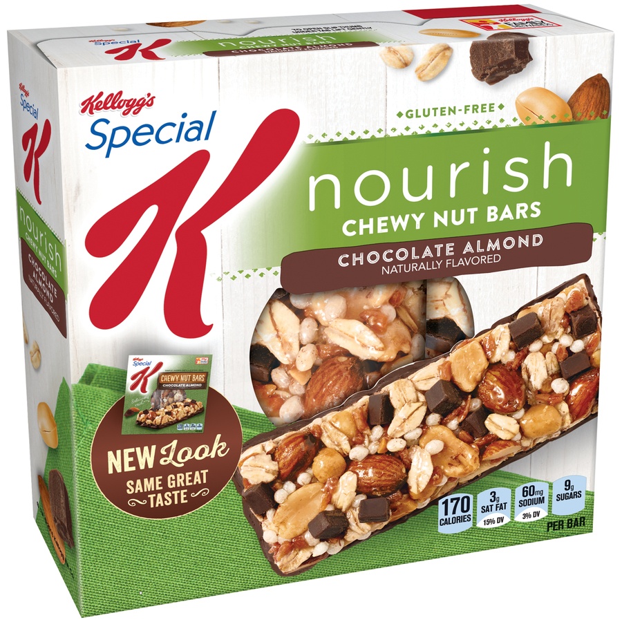 slide 2 of 7, Kellogg's Special K Nourish Chocolate Almond Chewy Nut Bars, 5 ct; 1.16 oz