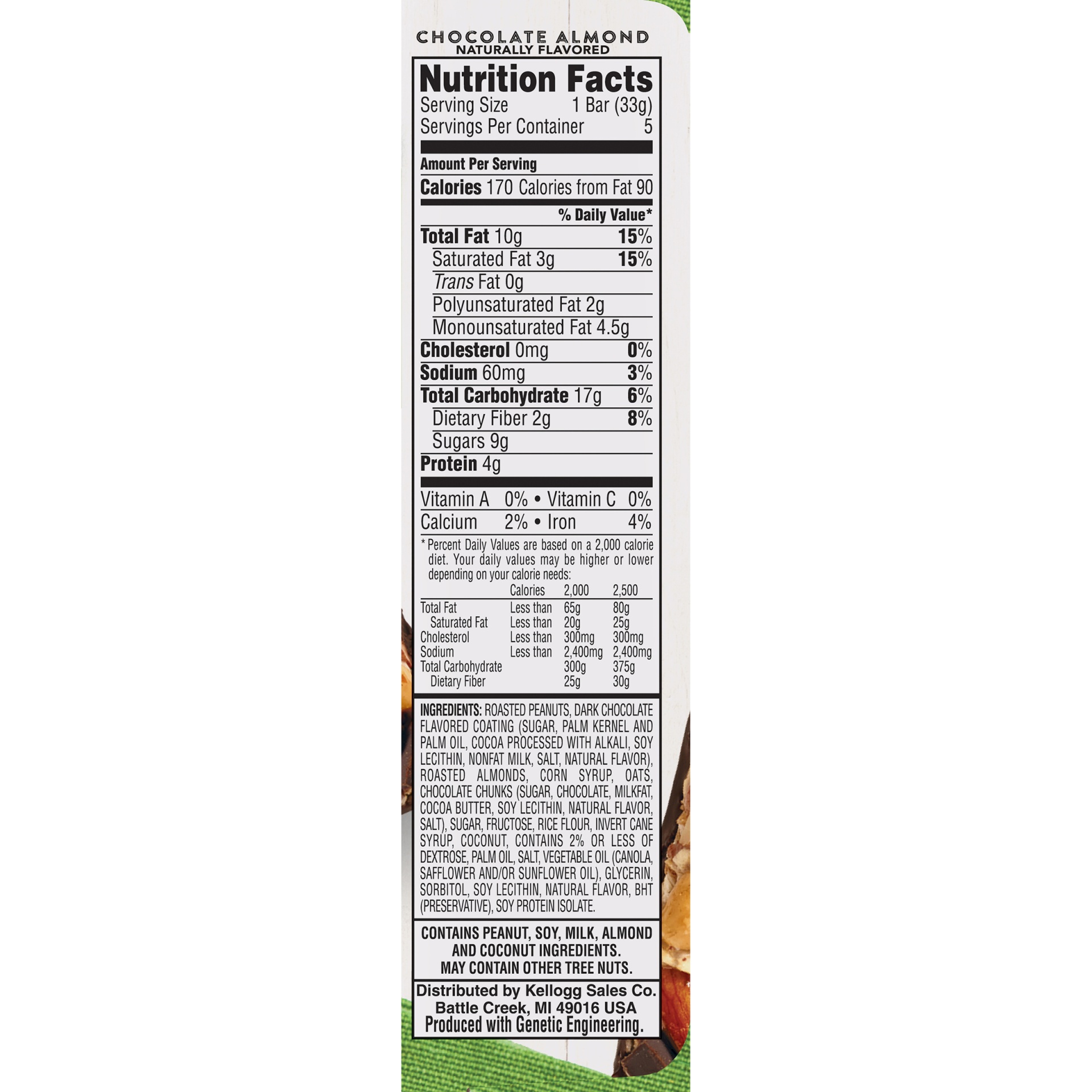 slide 4 of 7, Kellogg's Special K Nourish Chocolate Almond Chewy Nut Bars, 5 ct; 1.16 oz
