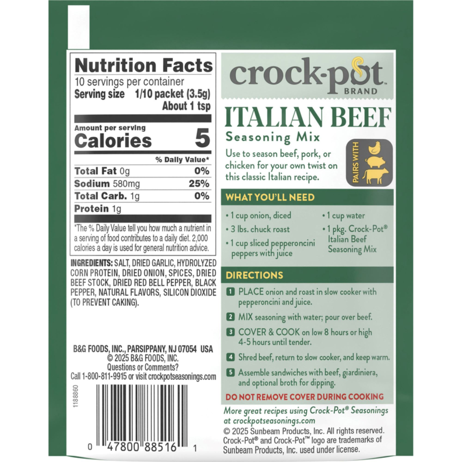 slide 2 of 2, Crock Pot Italian Beef Seasoning Mix 1.25 oz, 1.25 oz