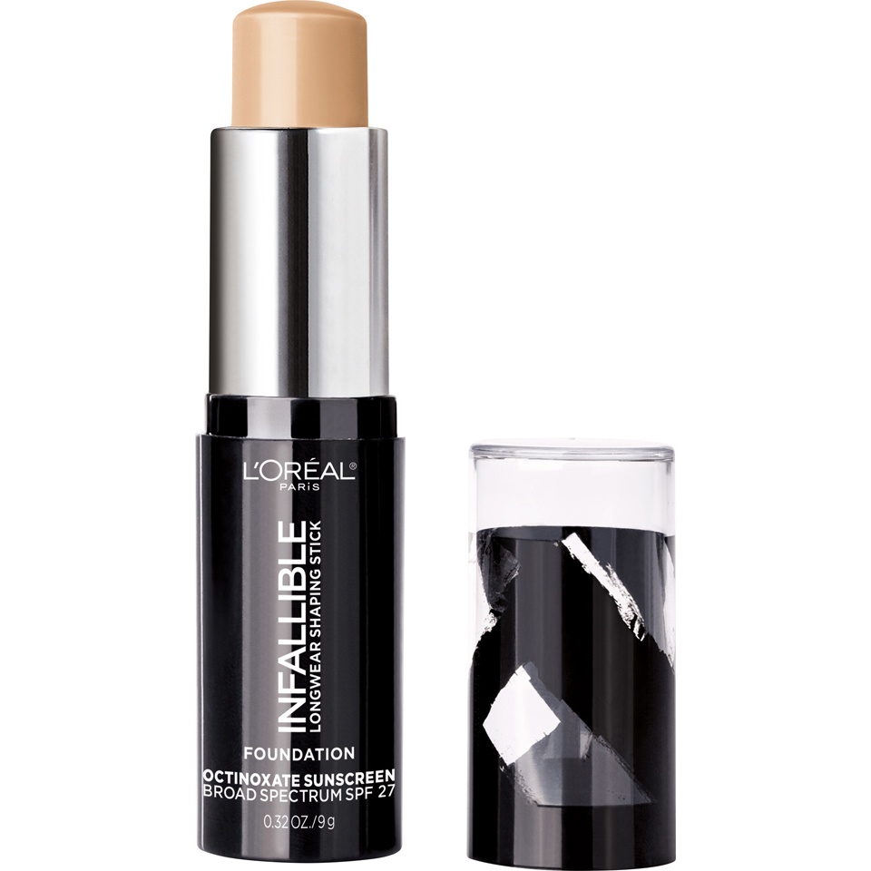 slide 2 of 2, L'Oréal Paris Infallible Longwear Shaping Foundation Makeup Sticks Shell Beige, 0.32 oz