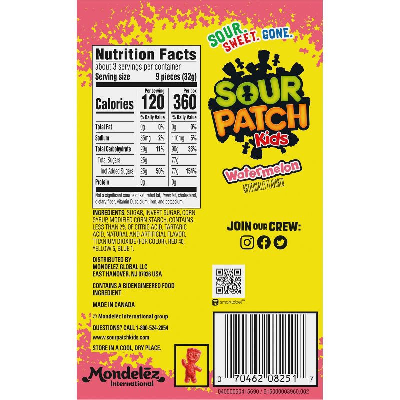 slide 8 of 11, SOUR PATCH KIDS Watermelon Soft & Chewy Candy - 3.5oz, 3.5 oz