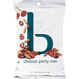 slide 1 of 1, Just the Basics Cheese Party Mix, 4 oz