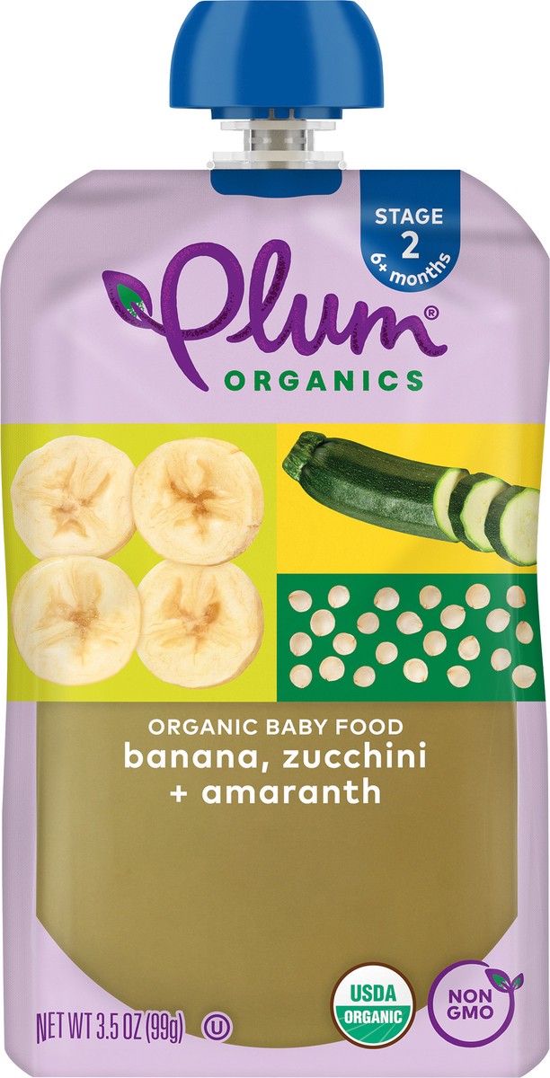 slide 6 of 9, Plum Organics Zucchini Banana Amaranth, 3.5 oz