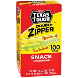 H-E-B Texas Tough Double Zipper Snack Bags