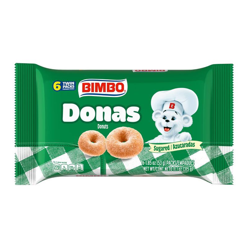 slide 1 of 7, Bimbo Donas Sugar Donuts - 11.1oz/6ct, 11.1 oz, 6 ct