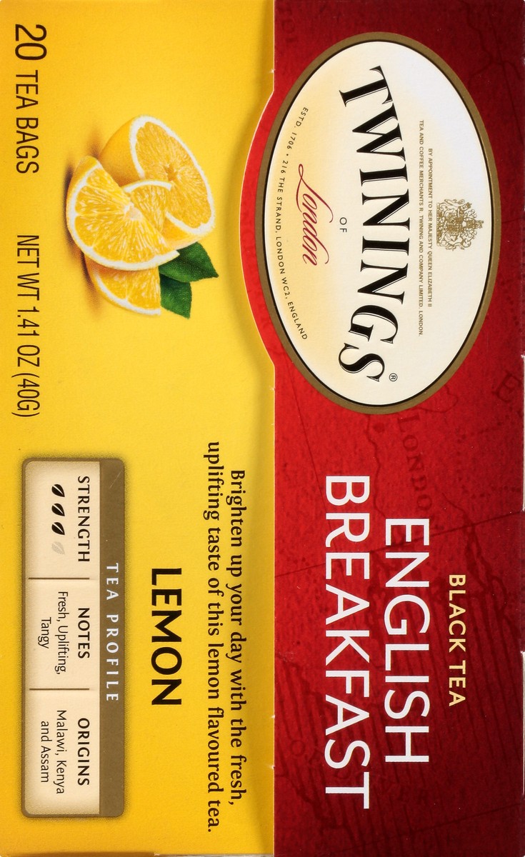 slide 9 of 9, Twinings Lemon English Beakfast - 20 ct, 20 ct