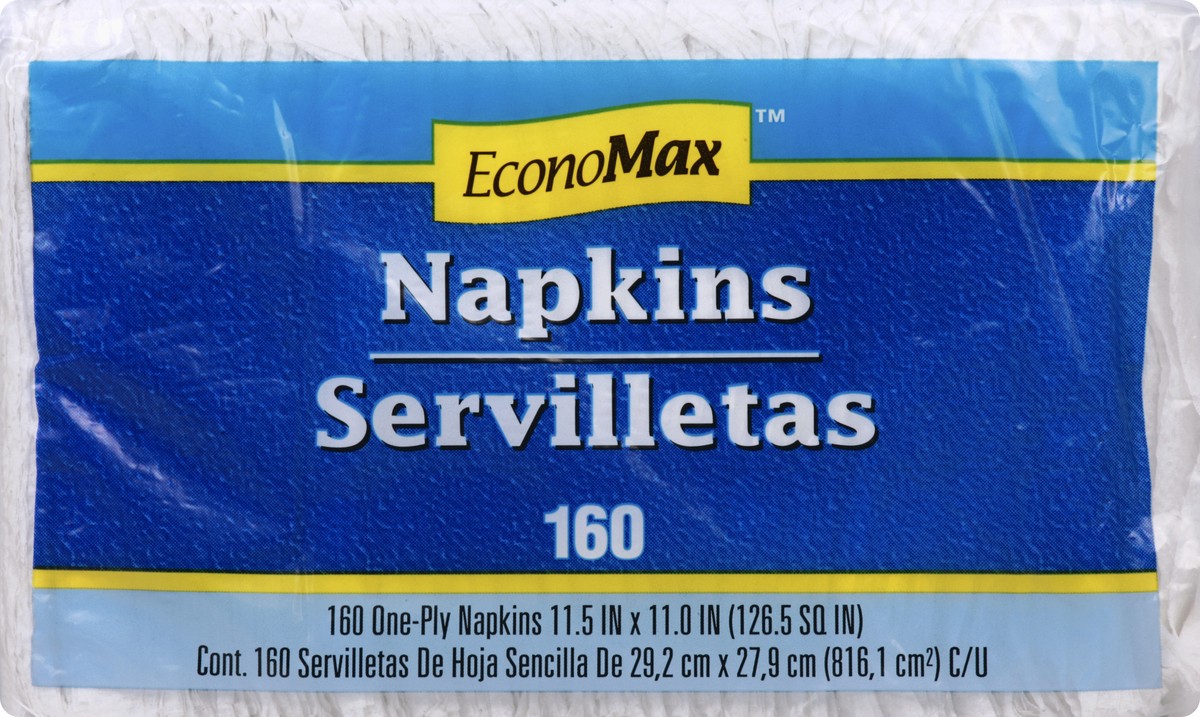 slide 5 of 8, EconoMax Napkins, 160 ct