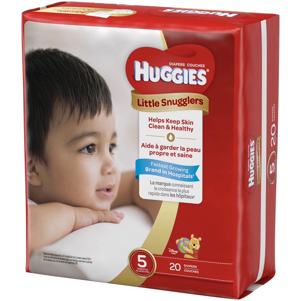 slide 3 of 3, Huggies Little Snugglers Diapers Jumbo Pack - Size 5, 20 ct