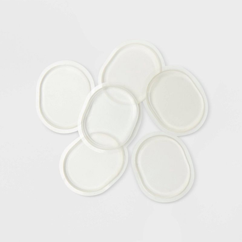 slide 2 of 5, Fab Feet Women's by Foot Petals Gel Spot Dots Shoe Cushions Clear - 6 pack: Urethane Shoe Accessories, 6 ct