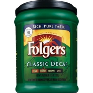 slide 1 of 1, Folgers Classic Decaf Ground Coffee Medium, 13 oz; 368.6 gram