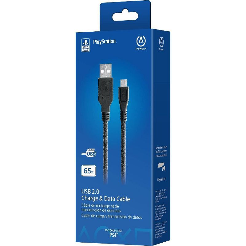 slide 2 of 6, PowerA USB Charging 6.5' Cable for PlayStation 4, 1 ct