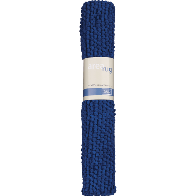 slide 1 of 1, J&M Home Fashions Popcorn Area Rug 20in X 32in Royal Blue, 1 ct