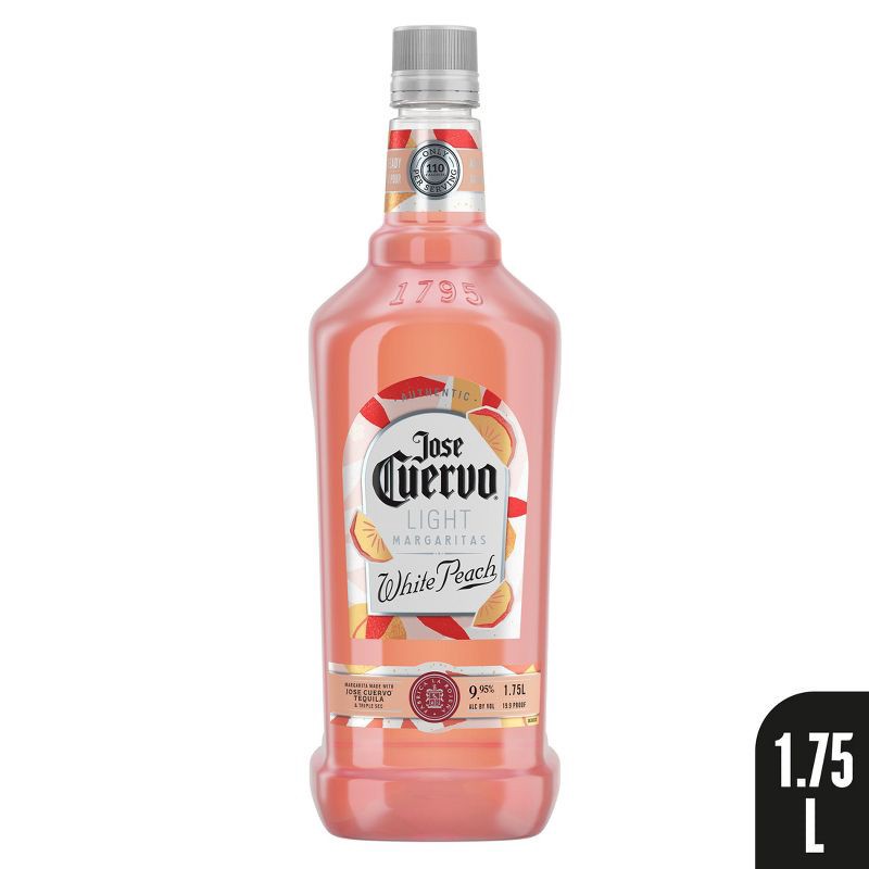 slide 2 of 10, Jose Cuervo White Peach Light Margarita - 1.75L Bottle, 1.75 liter