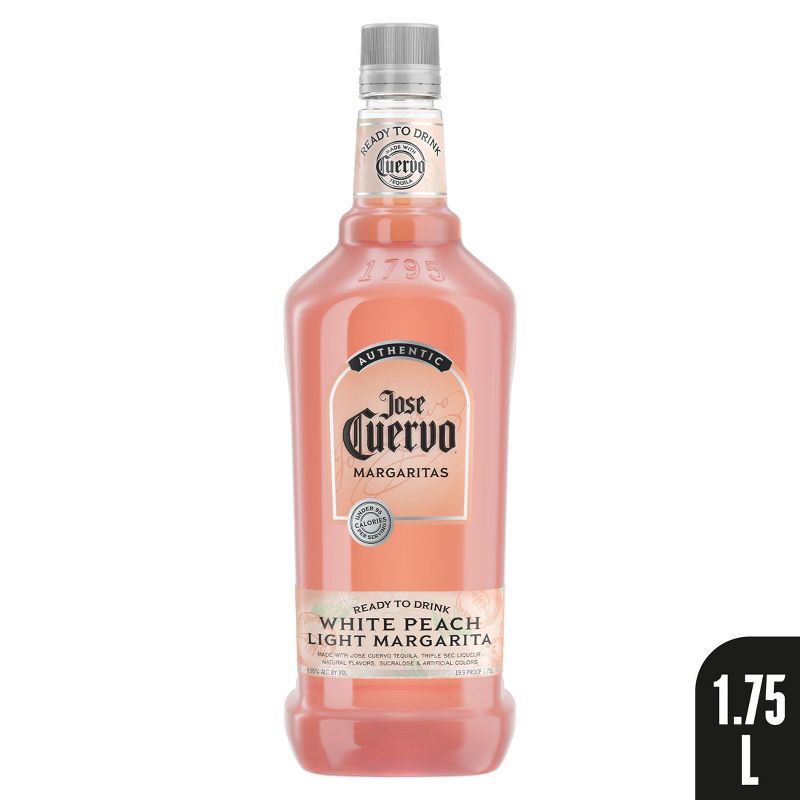 slide 5 of 10, Jose Cuervo White Peach Light Margarita - 1.75L Bottle, 1.75 liter