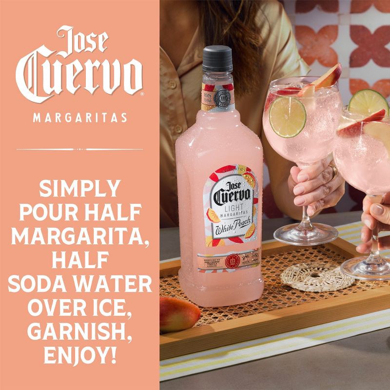 slide 7 of 10, Jose Cuervo White Peach Light Margarita - 1.75L Bottle, 1.75 liter