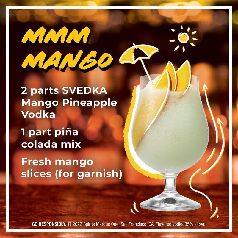 slide 4 of 6, SVEDKA Mango Pineapple Flavored Vodka - 750ml Bottle, 750 ml
