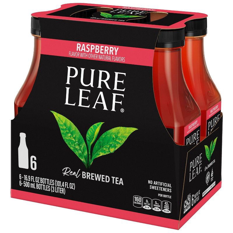 slide 2 of 8, PURE LEAF RTD Pure Leaf Raspberry Iced Tea - 6pk/16.9oz Bottles, 6 ct; 16.9 oz